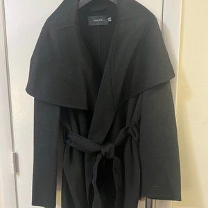 Tahari wool wrap coat with shawl color — size XL — Black color